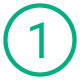 icone número 1 verde com fundo transparente
