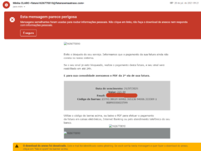 E-mail falso da Drogasil : r/golpe