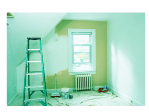 Foto do quarto sendo reformado com as 10 dicas práticas para reformar quarto gastando pouco