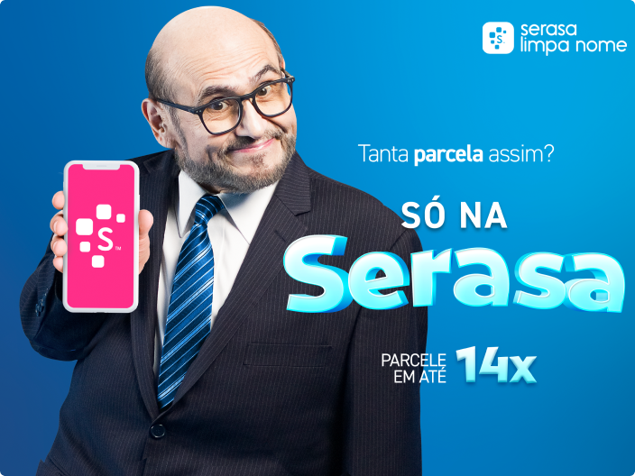 Ilustração da nova campanha do serasa limpa nome com o ator édgar vivar representando seu personagem Sr. Barriga.