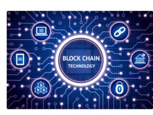 Sistema de blockchain para ilustrar o artigo da Serasa Premium