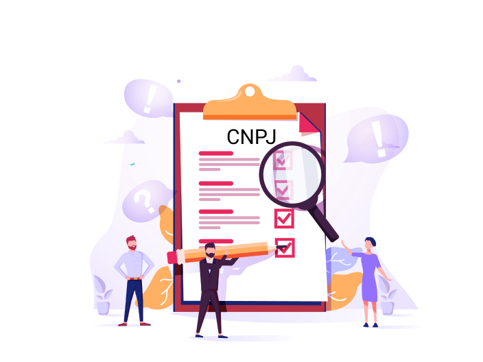 Planilha ilustrando uma consulta do CNPJ da empresa