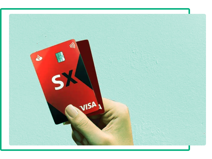 mão segurando cartão de. crédito SX