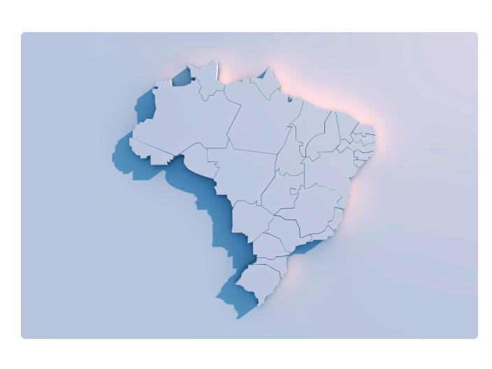 Mapa do brasil para ilustrar nossa página do mapa de inadimplência.