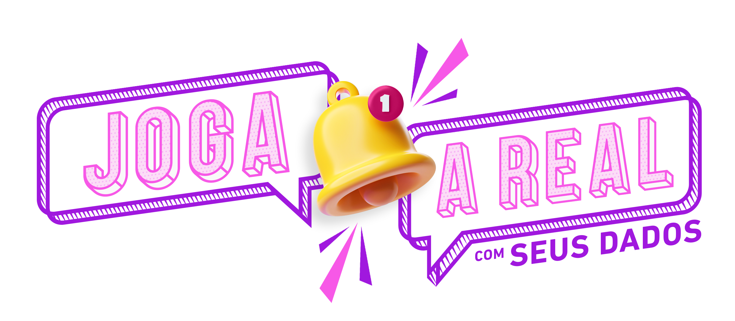 Sino amarelo com um alerta de nova mensagem, sinalizando para jogar a real com seus dados recebendo alertas do Serasa Premium.